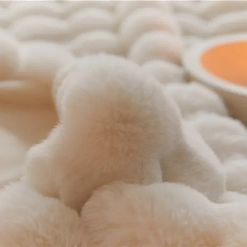 Winter Imitation Fur Plush Blanket for households