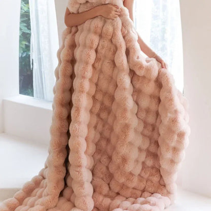 Winter Imitation Fur Plush Blanket for households