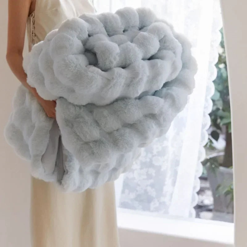 Winter Imitation Fur Plush Blanket for households